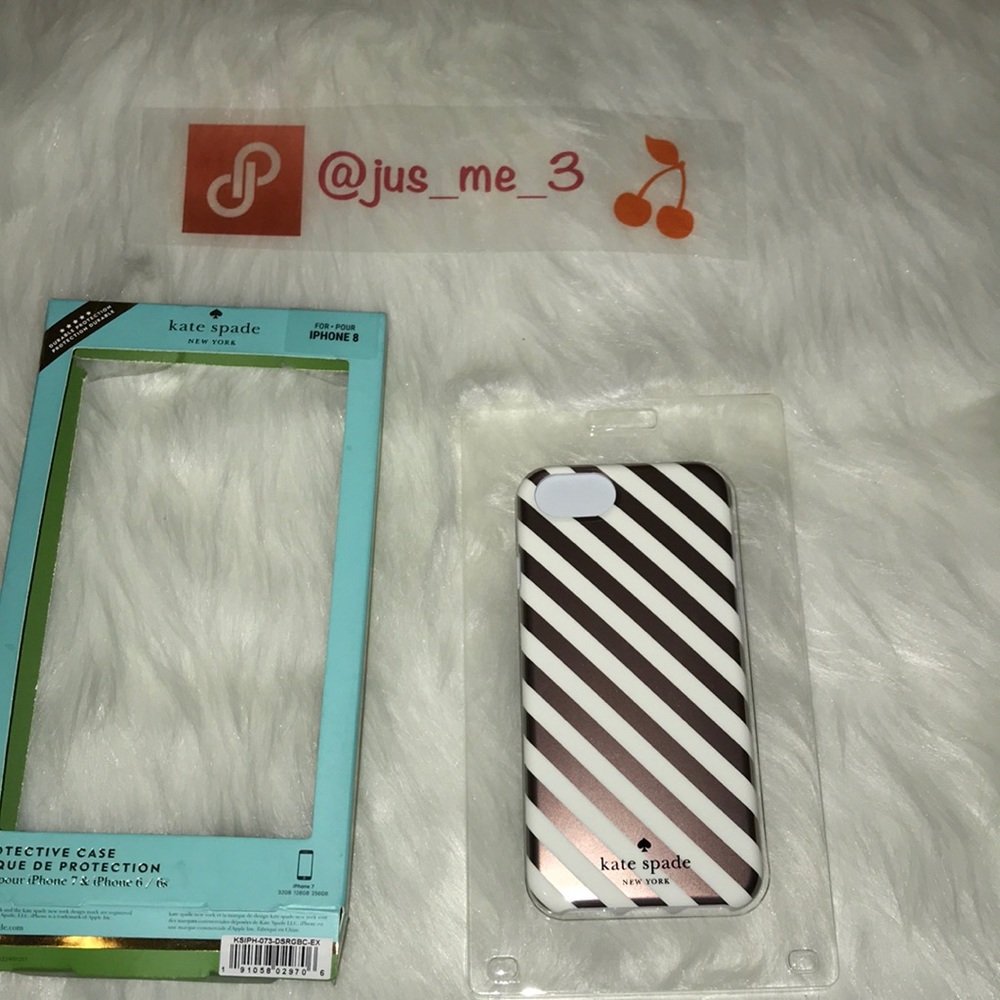 🆕 Kate Spade Protective Case Rose Gold & White - Picture 5 of 7